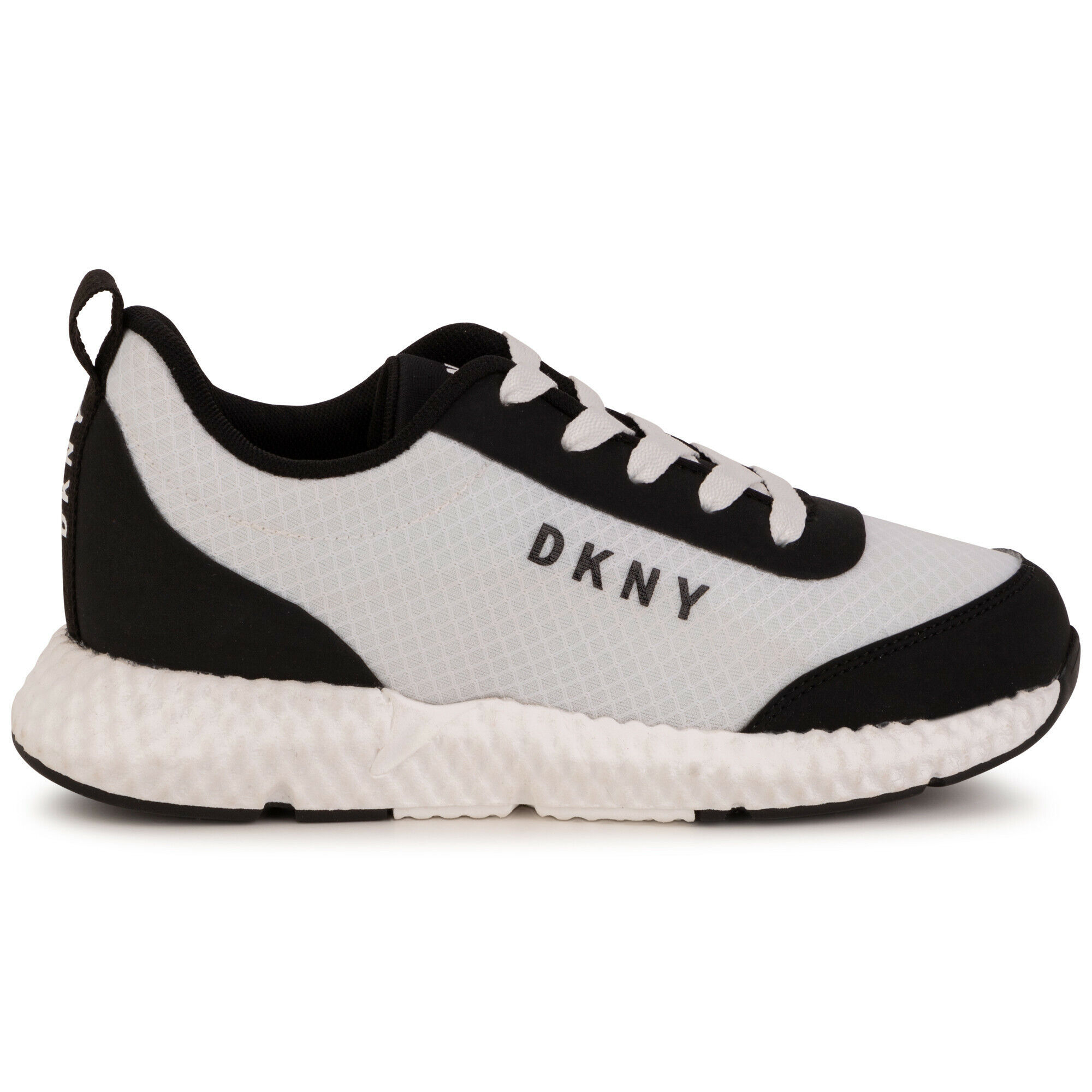 DKNY White Black Logo Trainers Junior Couture UAE