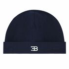 Baby Boys Navy Blue Logo Hat, 1, hi-res