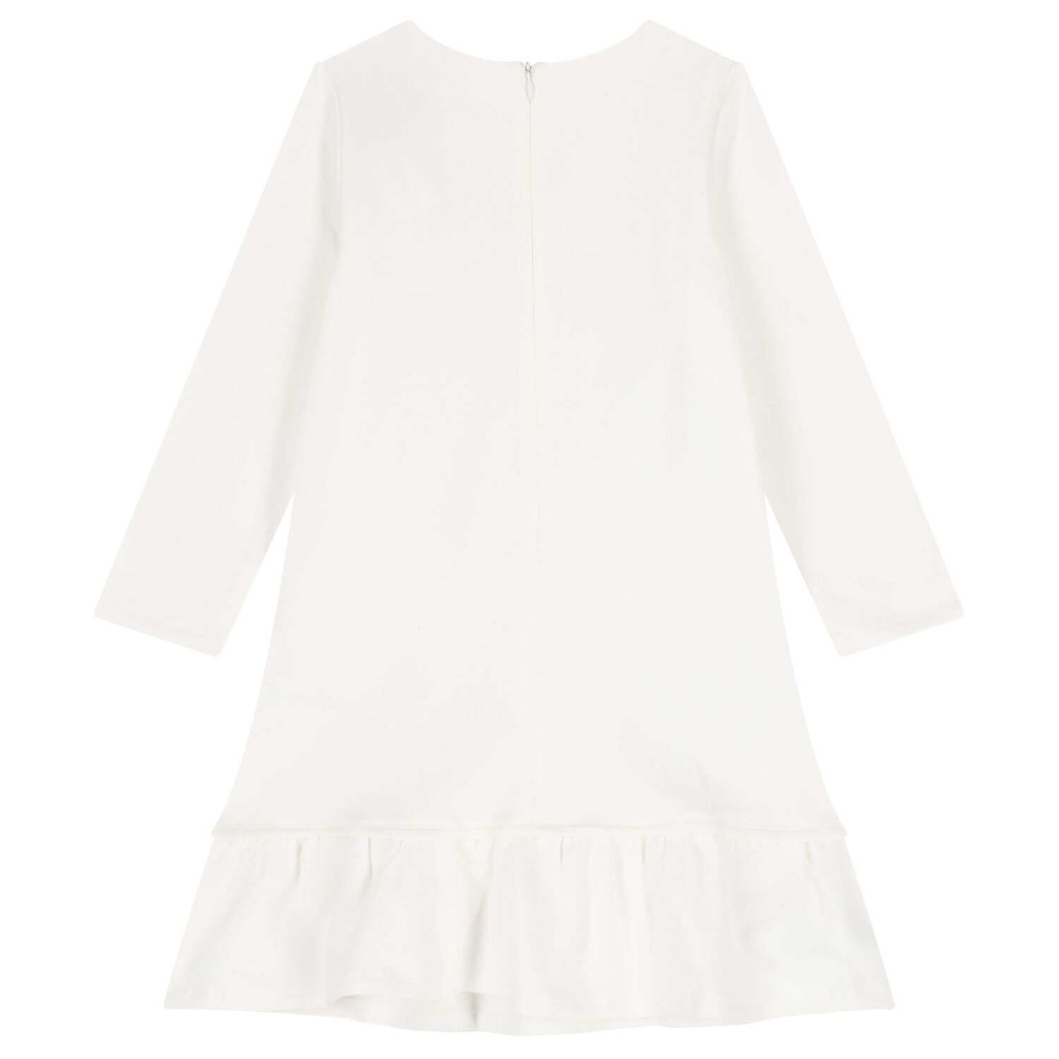 فستان بناتي من قماش جروسجرين بلون العاج, 1, hi-res