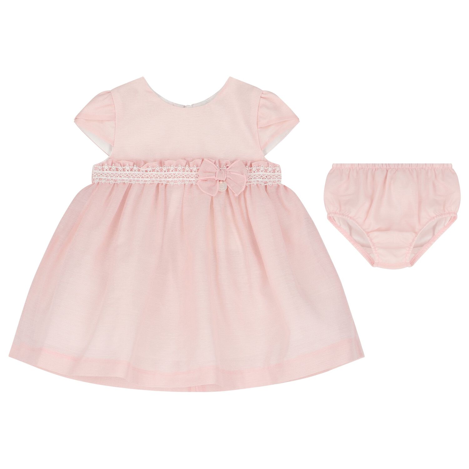 Baby Girls Pink Bow Dress Set, 1, hi-res image number null