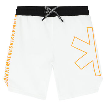 Boys White Logo Shorts