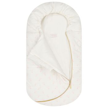 Baby Girls White Logo Heart Nest