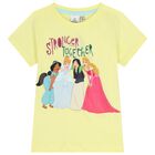 Girls Yellow & Blue Disney Princess Pyjamas, 1, hi-res