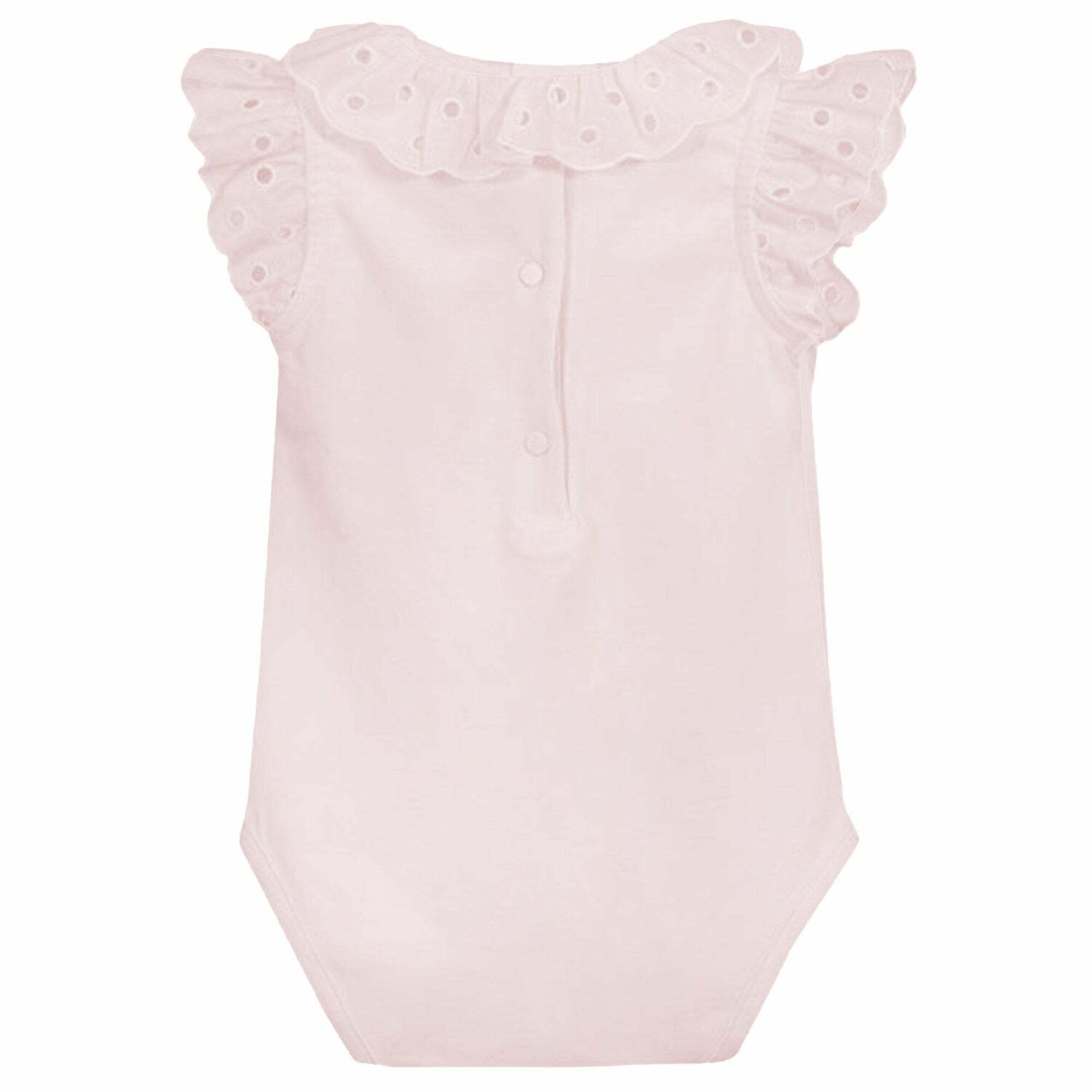 Baby Girls Pink Embroidered Bodysuit, 1, hi-res
