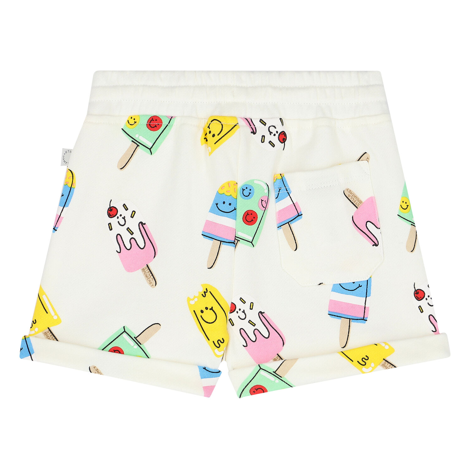 Baby Girls White Ice Pop Shorts, 1, hi-res image number null
