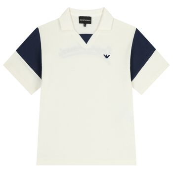 Boys Ivory Logo Polo Shirt