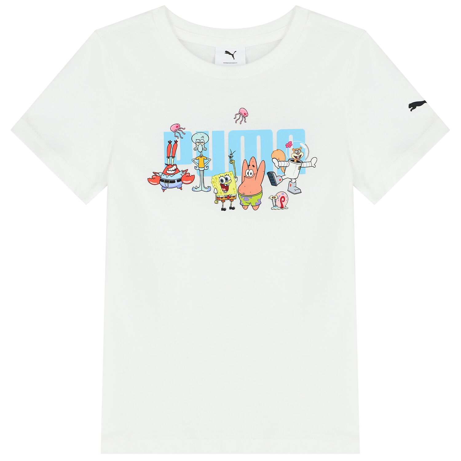 White & Black SpongeBob Logo Shorts Set, 1, hi-res image number null