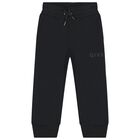 Boys Black Logo Joggers, 1, hi-res