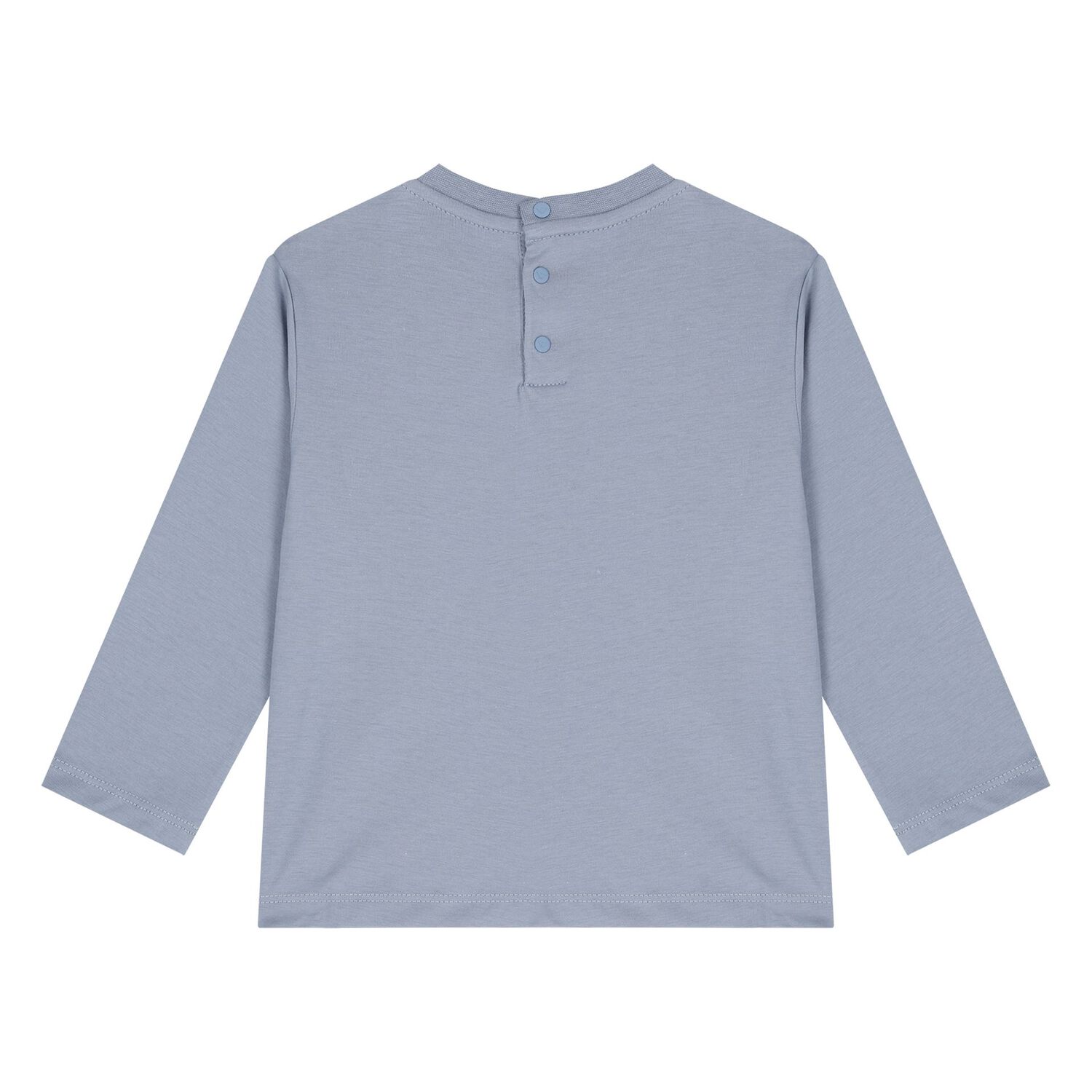 Younger Boys Navy Blue & Blue Logo Long Sleeve Top ( 2-Pack ), 2, hi-res