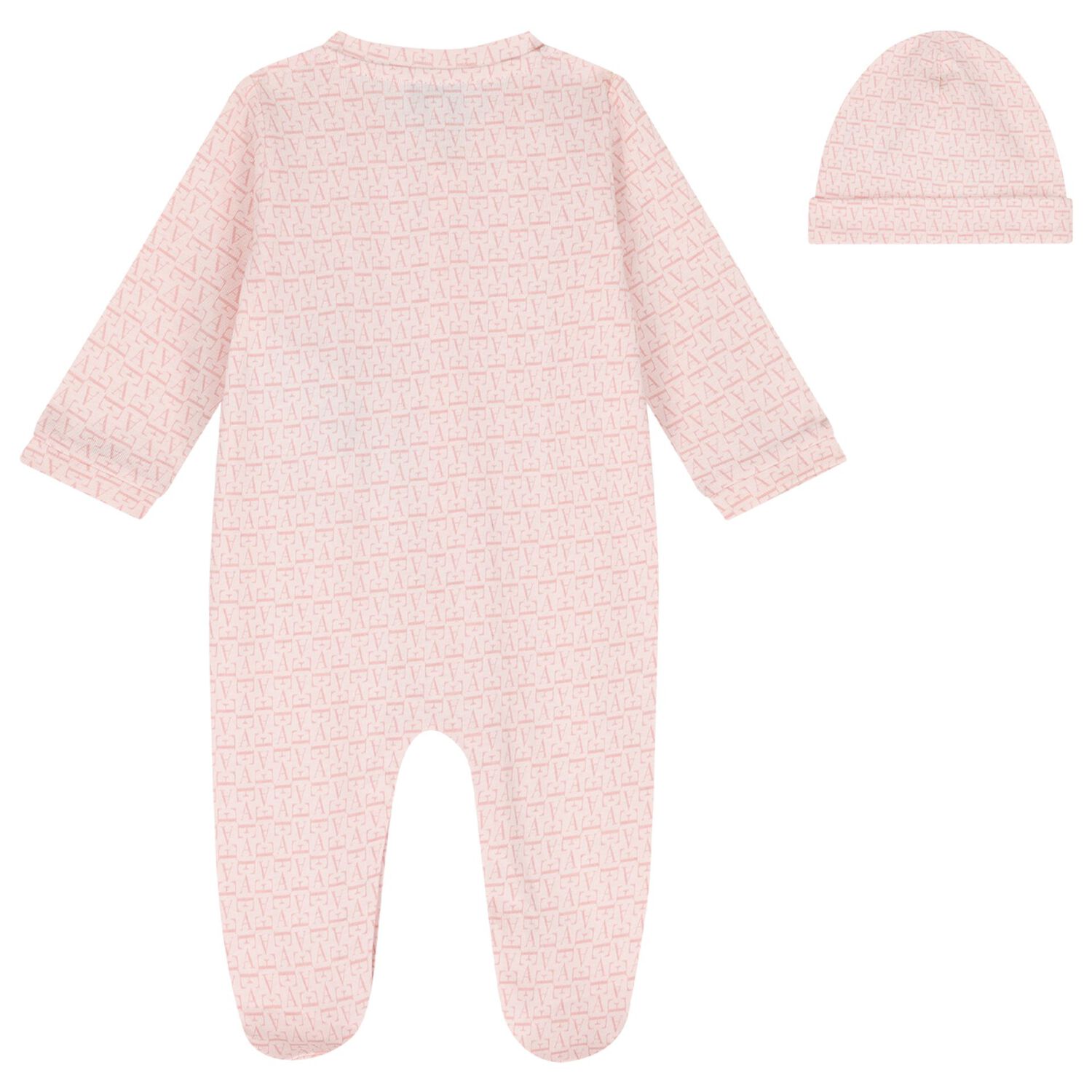 Baby Girls Pink Logo Babygrow Gift Set, 2, hi-res