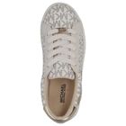 Girls Ivory & Gold Logo Trainers, 1, hi-res