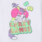 Girls White Sequin Cat Long Sleeve Top, 1, hi-res