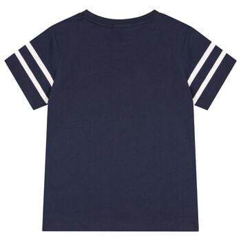 Boys Navy Blue Logo T-Shirt