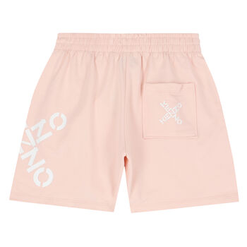 Girls Pink Logo Shorts