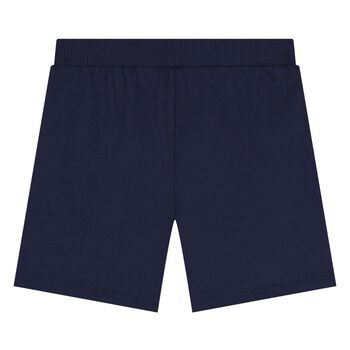 Younger Navy Blue Teddy Bear Logo Shorts