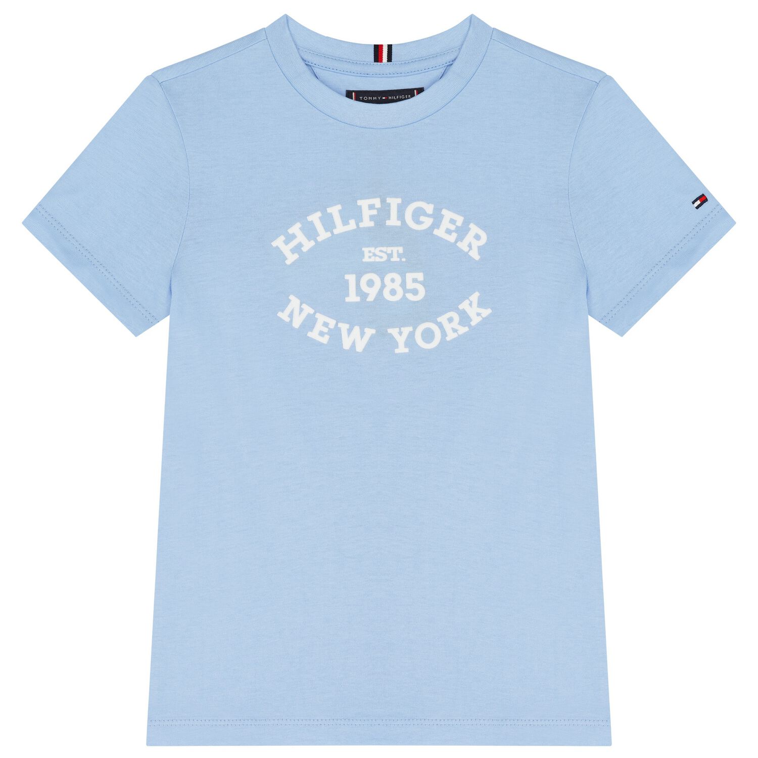 تيشيرت أولاد بالشعار باللون الأزرق, 1, hi-res image number null