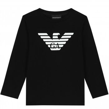 Boys Black Logo Top