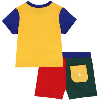 Baby Boys Yellow & Blue Shorts Set