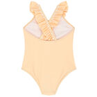 Younger Girls Pink Logo Swimsuit, 1, hi-res