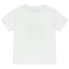 Younger Boys White Logo T-Shirt, 2, hi-res