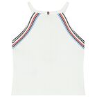 Girls White Logo Sleeveless Top, 1, hi-res