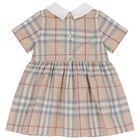 Baby Girls Beige Check Dress Set, 1, hi-res