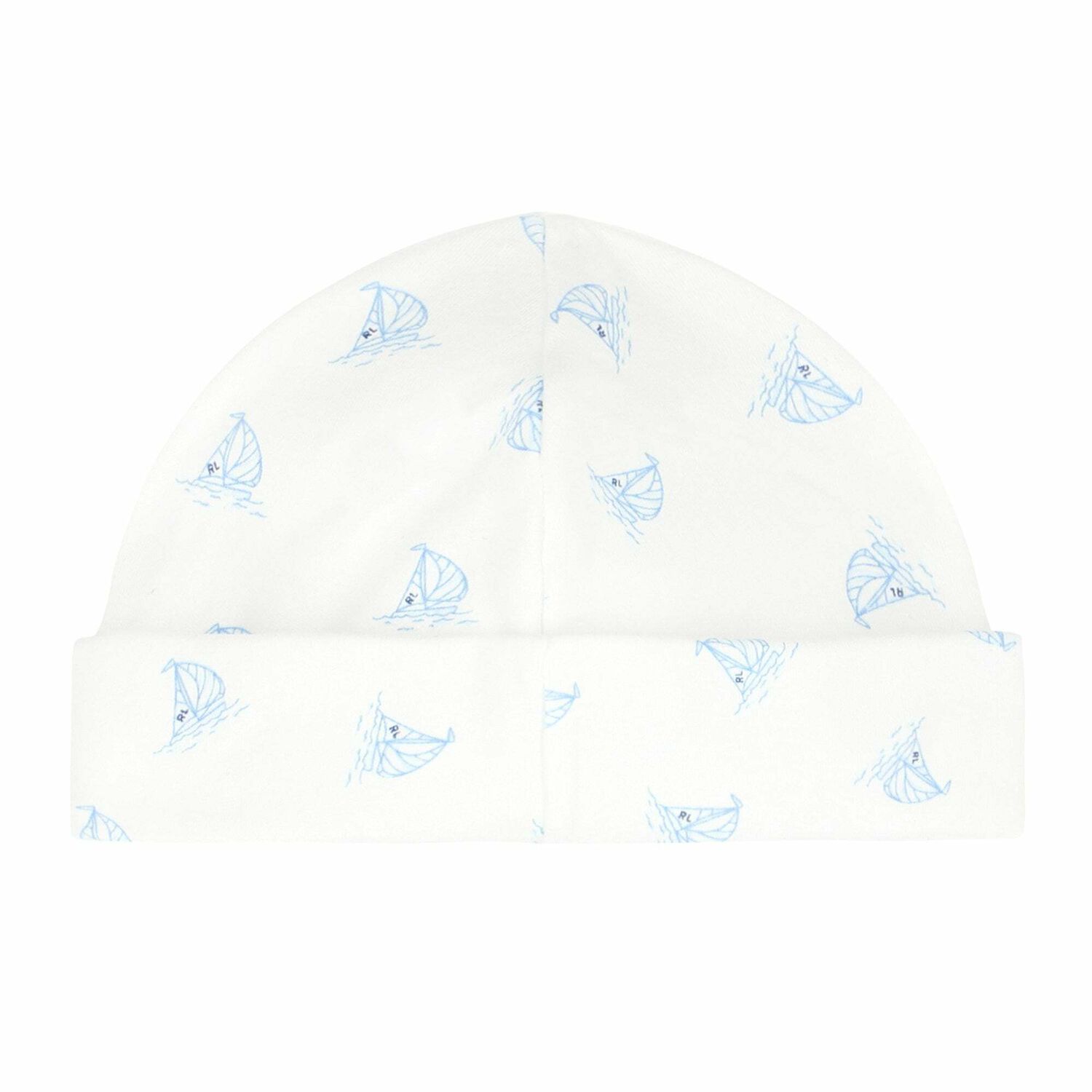 Baby Boys White & Blue Logo Hat, 2, hi-res image number null