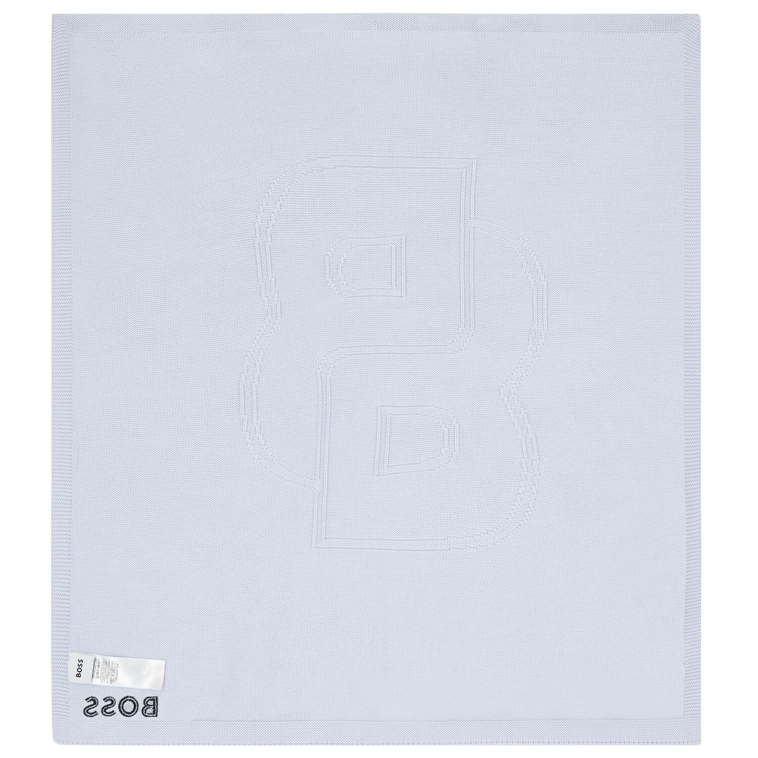 Baby Boys Blue Logo Baby Blanket, 2, hi-res image number null