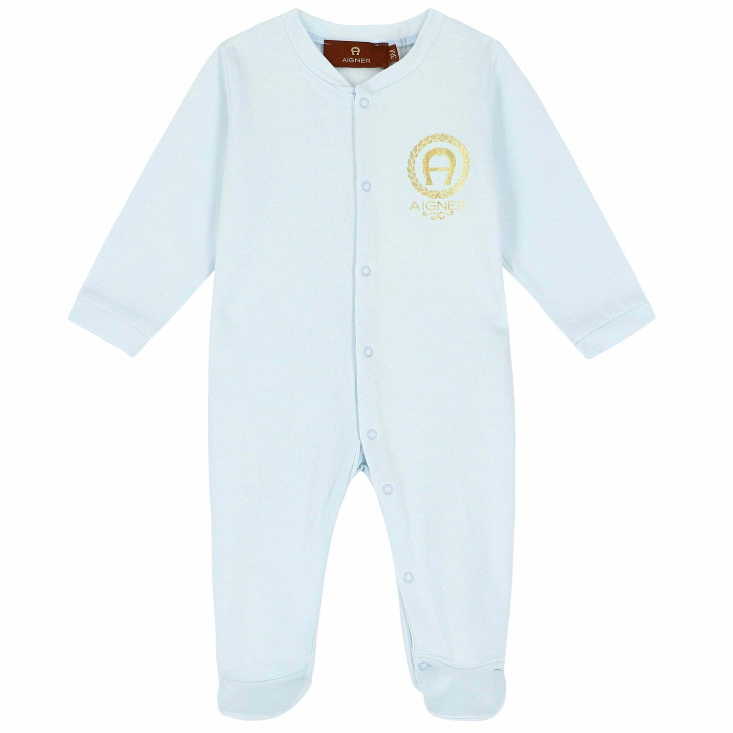 Blue & Gold Logo Babygrow, 2, hi-res