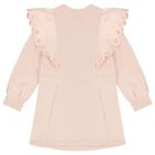 فستان بنات بالشعار باللون الزهري, 1, hi-res