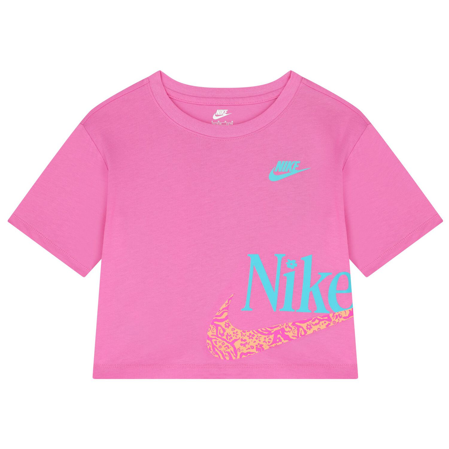 Girls Pink & Orange Logo Shorts Set, 1, hi-res