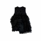 Girls Black Tulle Dress, 1, hi-res