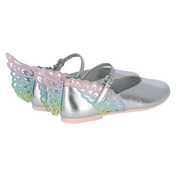 Girls Silver Ballerina Shoes