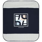 Baby Boys Navy Blue Logo Baby Blanket , 1, hi-res