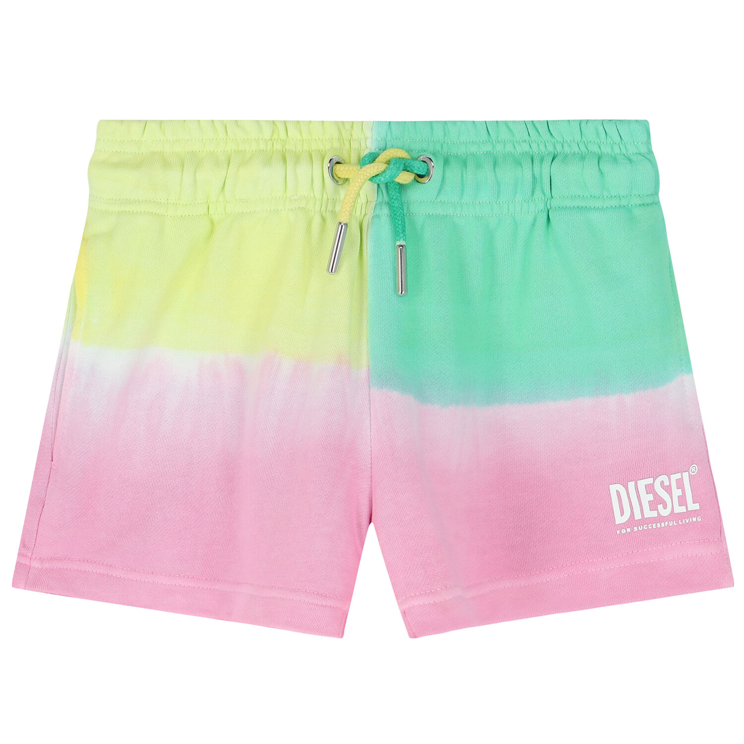Girls Pink, Yellow & Green Logo Shorts, 1, hi-res image number null