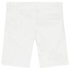 Boys White Shorts, 2, hi-res