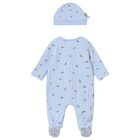 Baby Boys Blue Dinosaur Babygrow Set, 2, hi-res