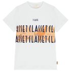 Boys White & Beige Geo Map T-Shirt, 1, hi-res