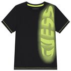 تي شيرت أسود بشعار للأولاد, 2, hi-res