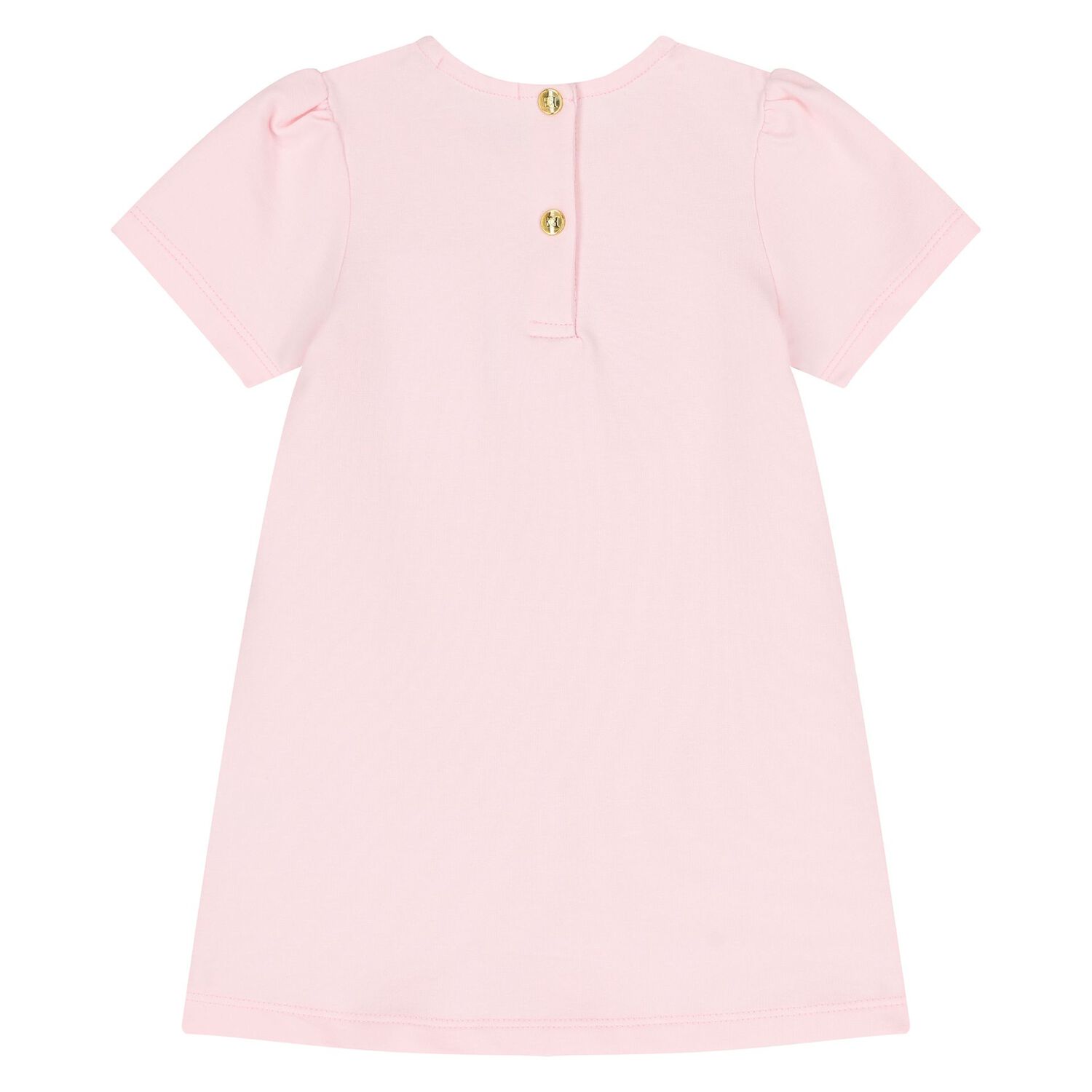Younger Girls Pink Logo Dress, 1, hi-res