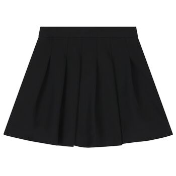 Girls Black Pleated Skirt