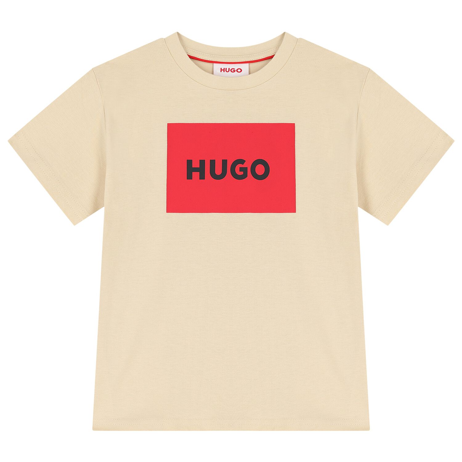 Boys Beige Logo T-Shirt, 3, hi-res image number null