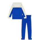 بدلة رياضية أولاد بالشعار باللون الأبيض والأزرق, 2, hi-res