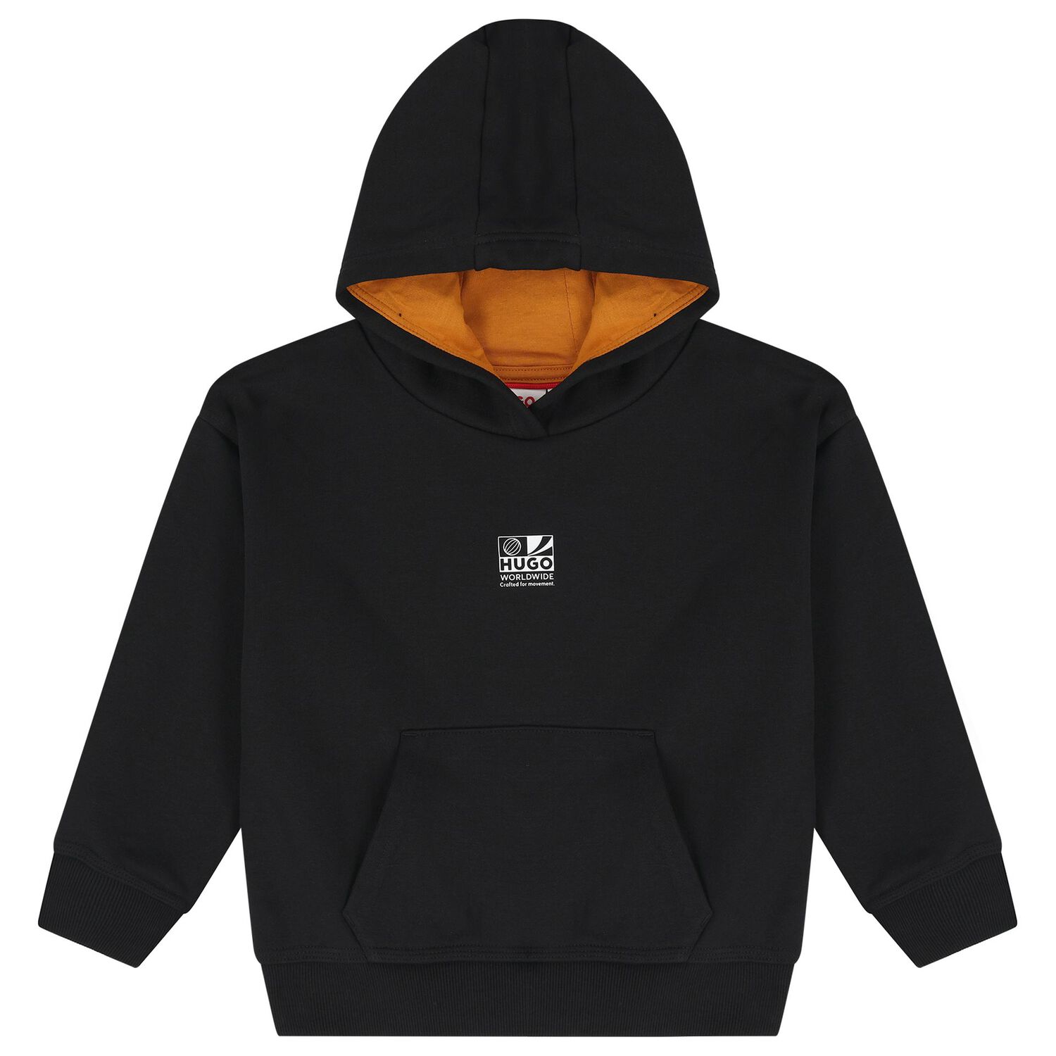 Boys Black Basketball Logo Hooded Top, 1, hi-res