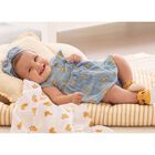 طقم بنات فستان باللون الأزرق, 2, hi-res