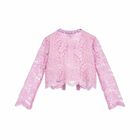 Girls Pink Lace Bolero, 1, hi-res