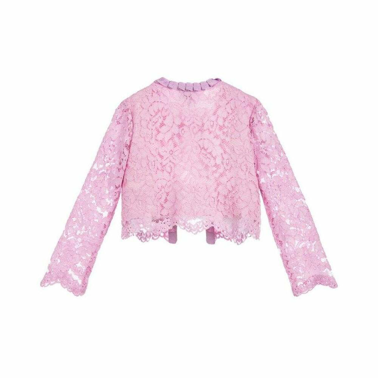 Girls Pink Lace Bolero, 1, hi-res image number null