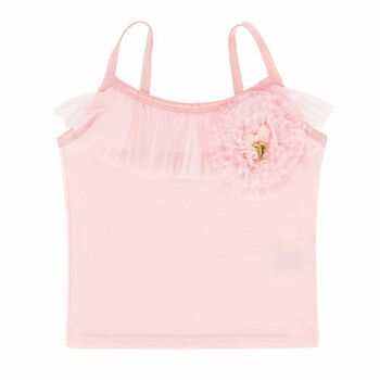 Girls Pink Sleeveless Top