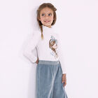 Girls Ivory Long Sleeve Top, 2, hi-res