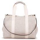 Beige Canvas Logo Changing Bag, 1, hi-res